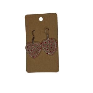 Heart Floral Drop Earrings